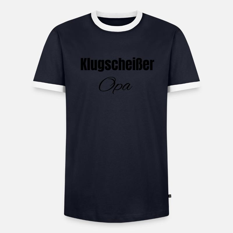Klugscheißer Opa Männer Kontrast-T-Shirt