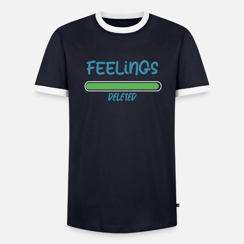 Les sentiments sont effacés séparation T-shirt contrasté Homme