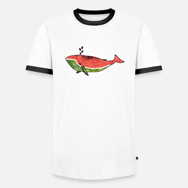 Baleine pastèque T-shirt contrasté Homme