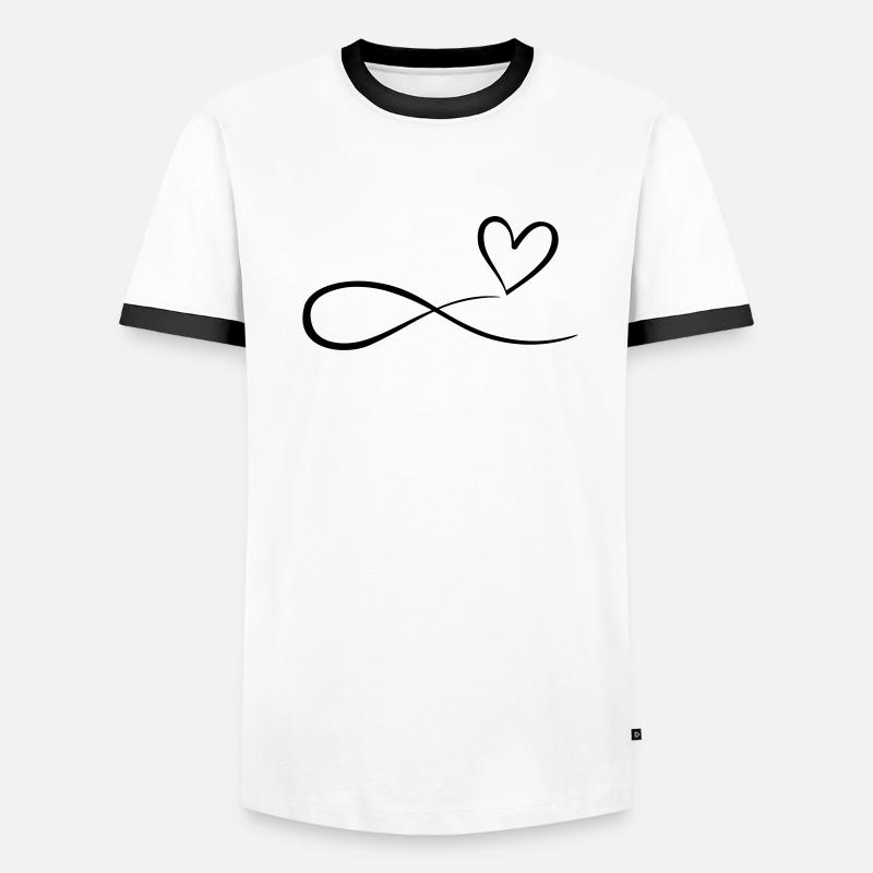 Heart Frills Infinity Symbol Infinity Symbol Men's Ringer Shirt