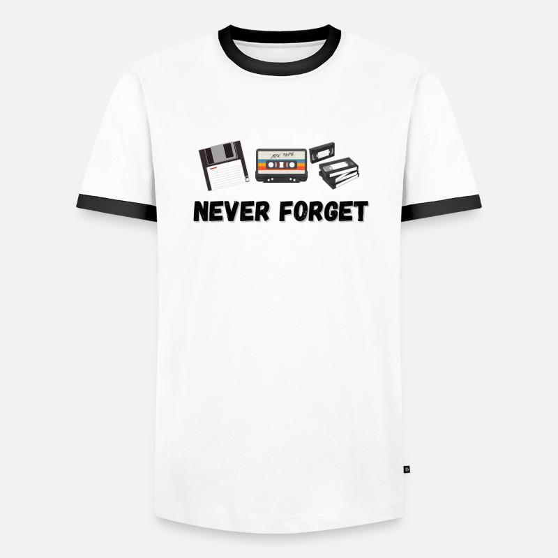 Never Forget Männer Kontrast-T-Shirt