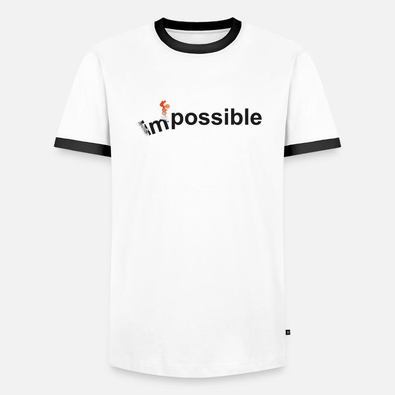 unmöglich 2 Männer Kontrast-T-Shirt