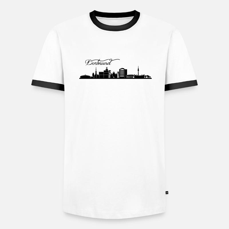 Dortmunder Skyline Männer Kontrast-T-Shirt