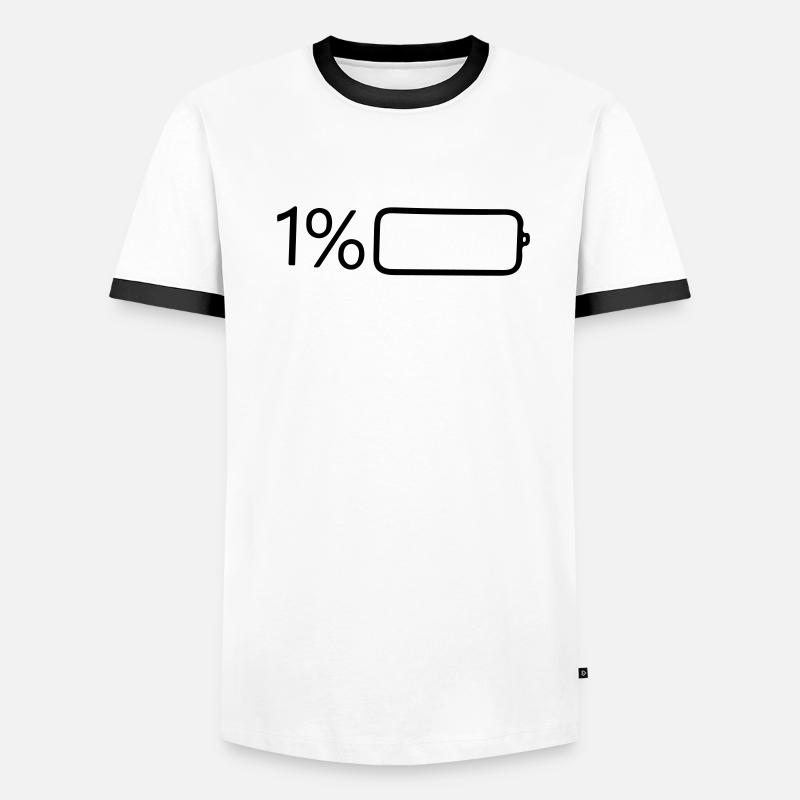 1 pour cent de puissance T-shirt contrasté Homme