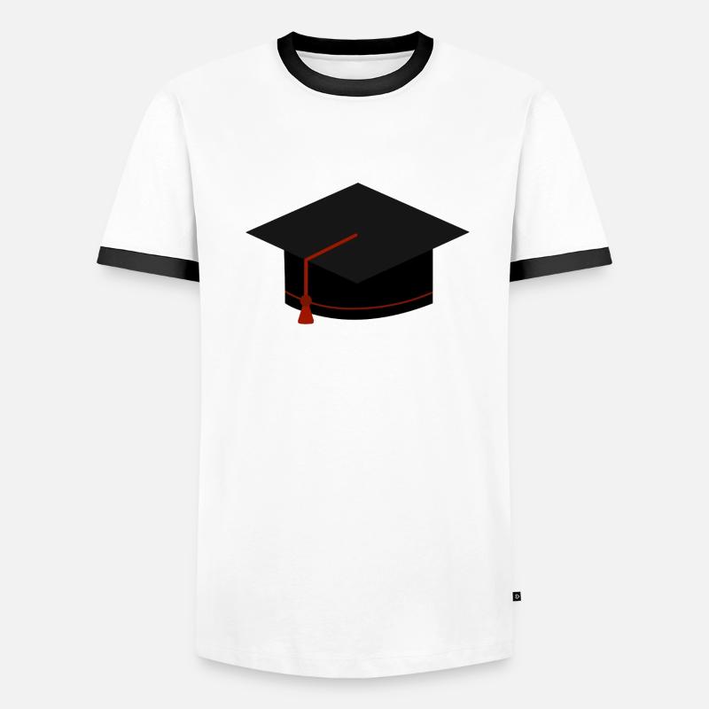 Abschluss-Kappe Männer Kontrast-T-Shirt