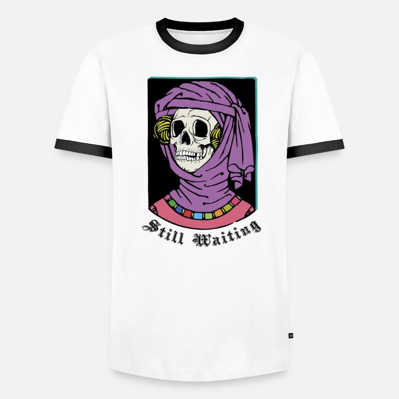Ich warte immer noch Männer Kontrast-T-Shirt