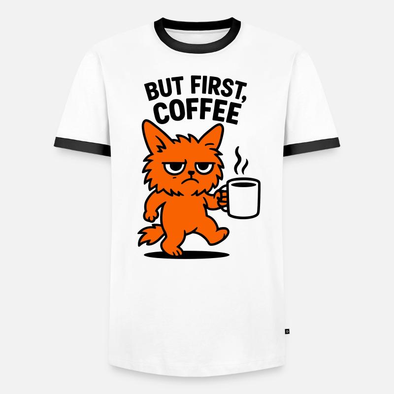 But first coffee cat Men's Ringer Shirt