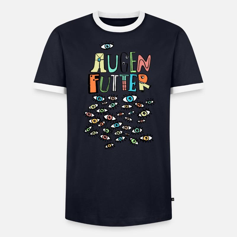 Augen Männer Kontrast-T-Shirt