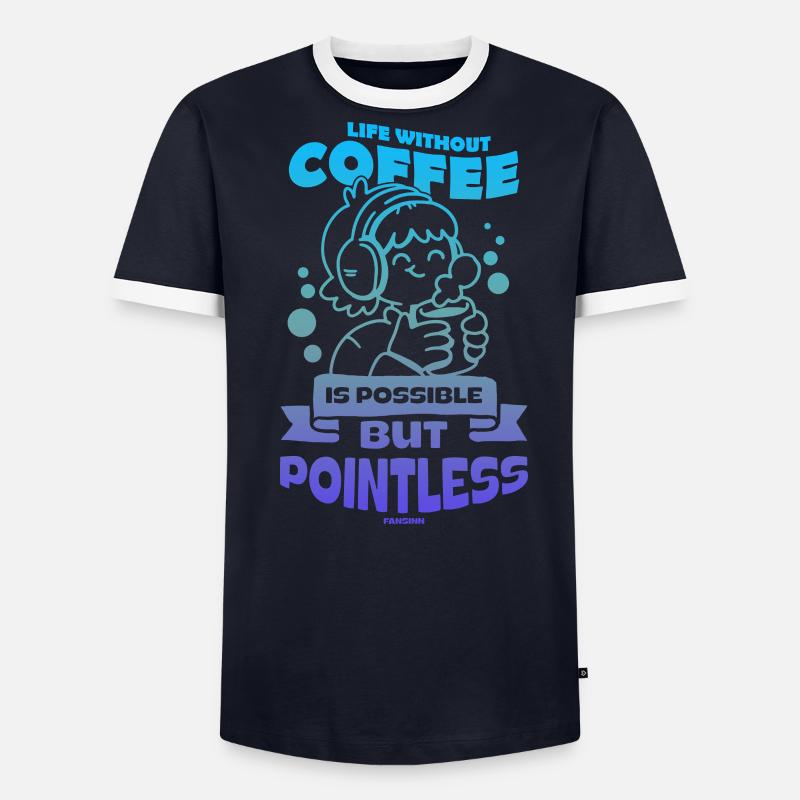 Café T-shirt contrasté Homme