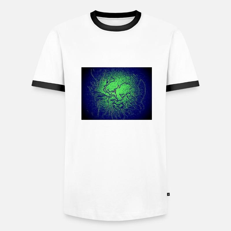 Dunkler Lichtwald Männer Kontrast-T-Shirt