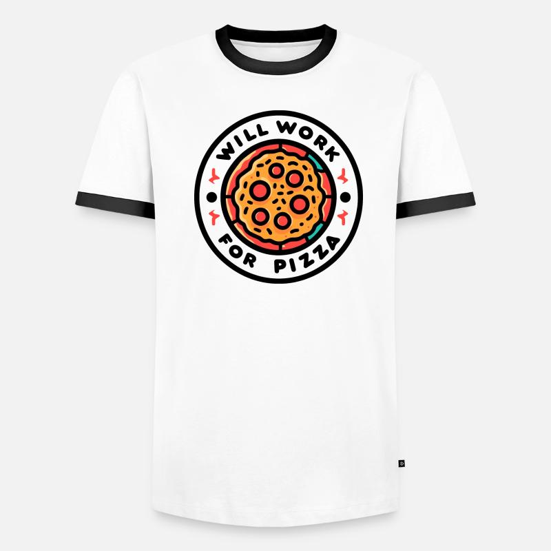 Fonctionnera pour Pizza T-shirt contrasté Homme