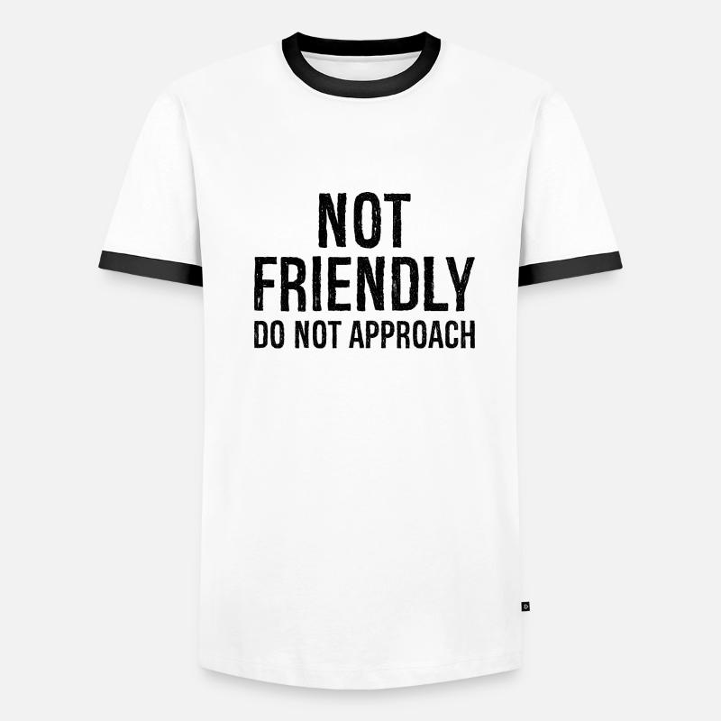 pas amical ne pas approcher T-shirt contrasté Homme