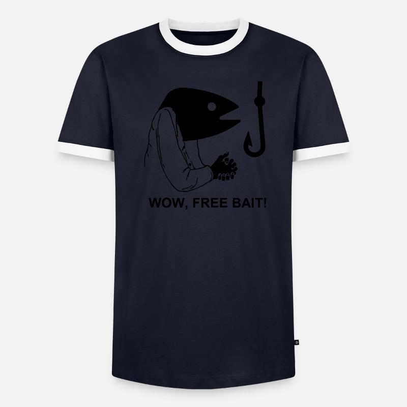 wow, free bait T-shirt contrasté Homme
