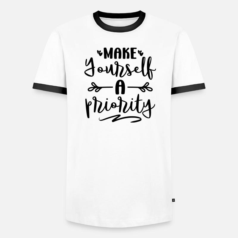 Faites-vous une priorité T-shirt contrasté Homme