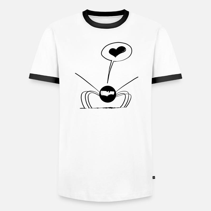 Beth die Spinne - Das große Herz Männer Kontrast-T-Shirt