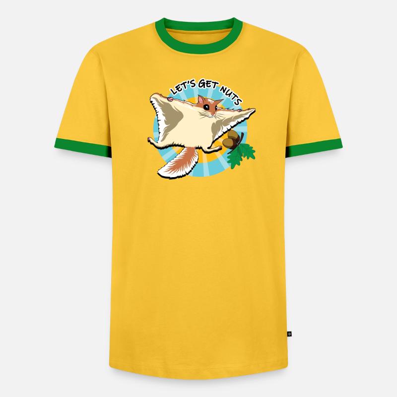 Flying Squirrel - Let's Get Nuts - Men's Ringer Shirt - undefined
