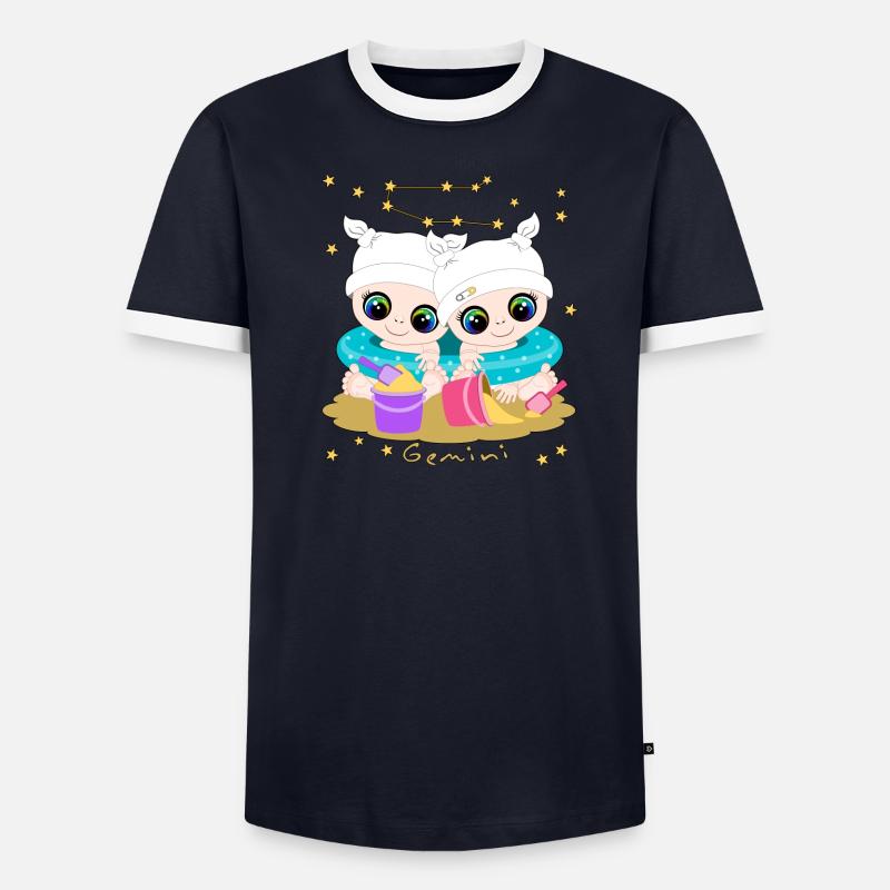 sternzeichen_gemini Männer Kontrast-T-Shirt
