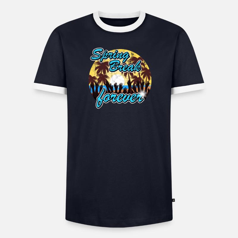 Spring Break forever - Männer Kontrast-T-Shirt - undefined