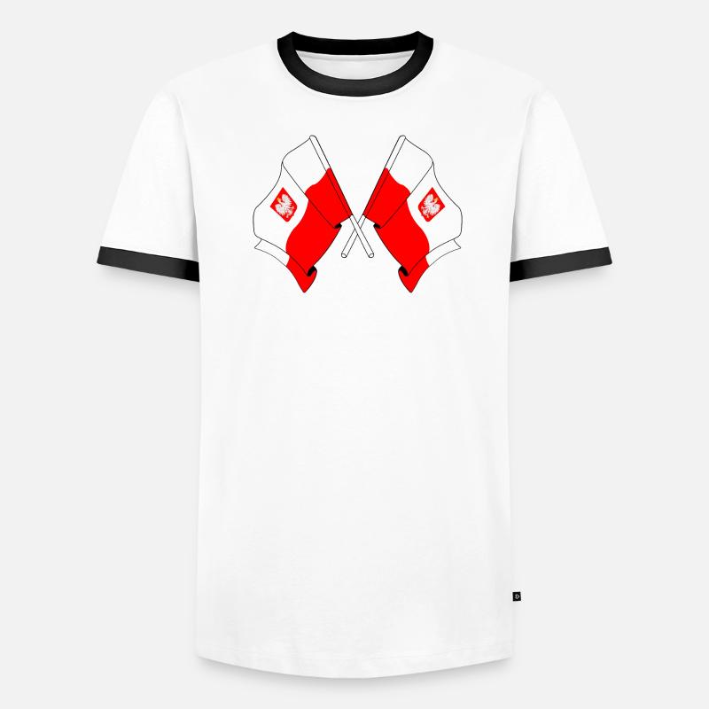 Two flags Poland Men's Ringer Shirt