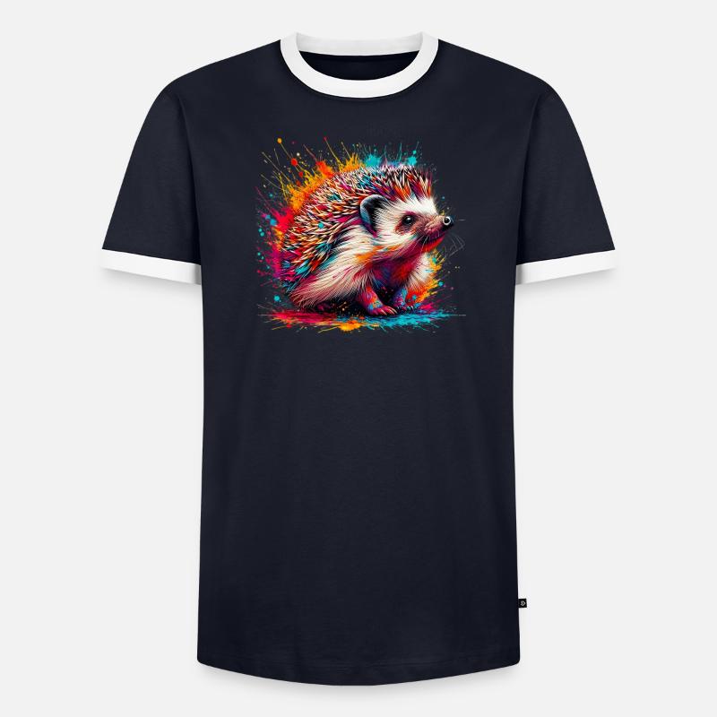Igel Männer Kontrast-T-Shirt