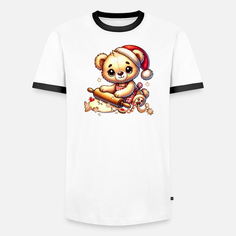 Cuisson de Noël Teddy – Douce joie festive T-shirt contrasté Homme
