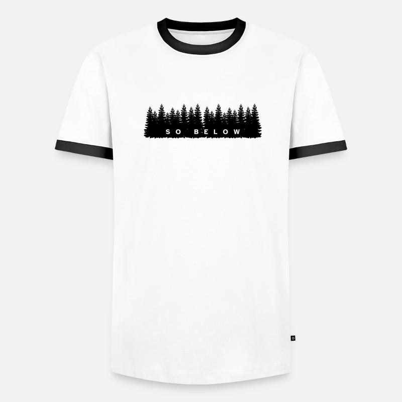 As Above So Below Forest Barcode Men's Ringer Shirt