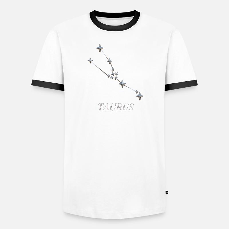 Taurus Constellation – Minimalist Silver Constellation Men's Ringer Shirt