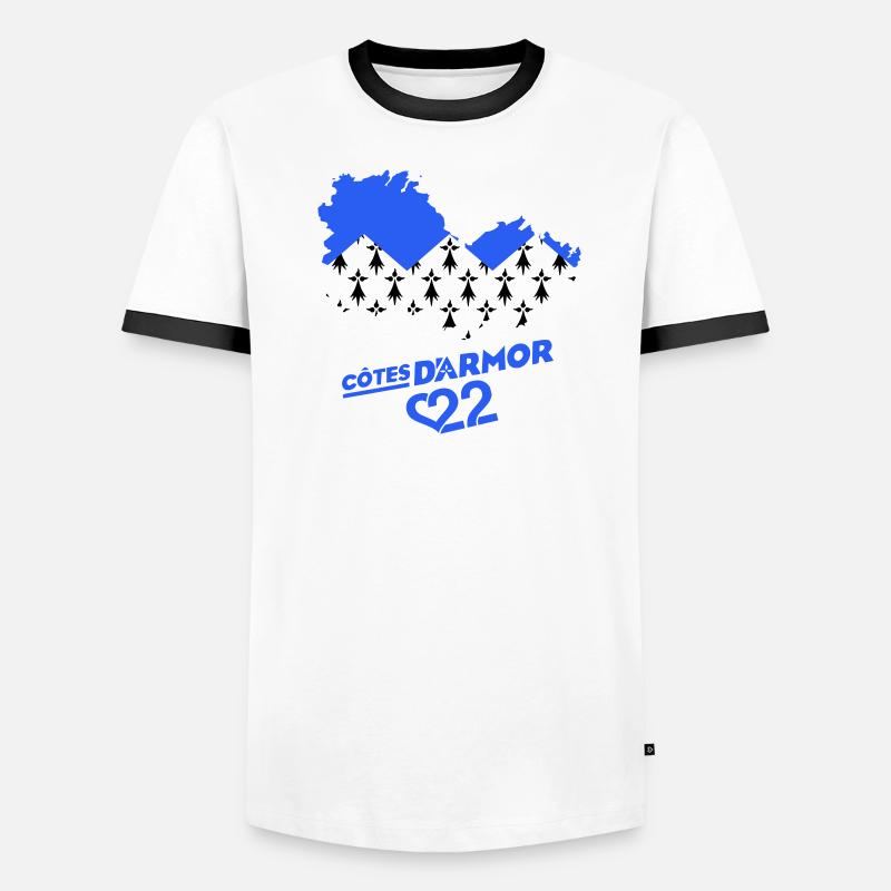 Côtes d'Armor 22 Männer Kontrast-T-Shirt