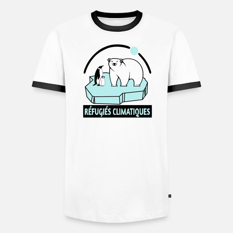 Réfugiés climatiques T-shirt contrasté Homme