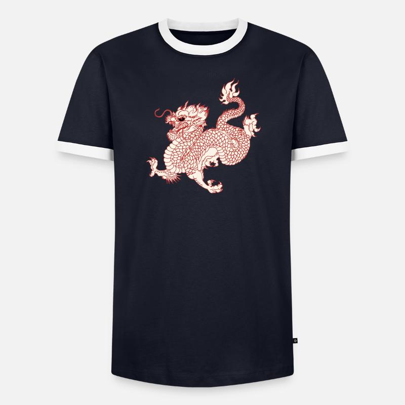 Dragon T-shirt contrasté Homme