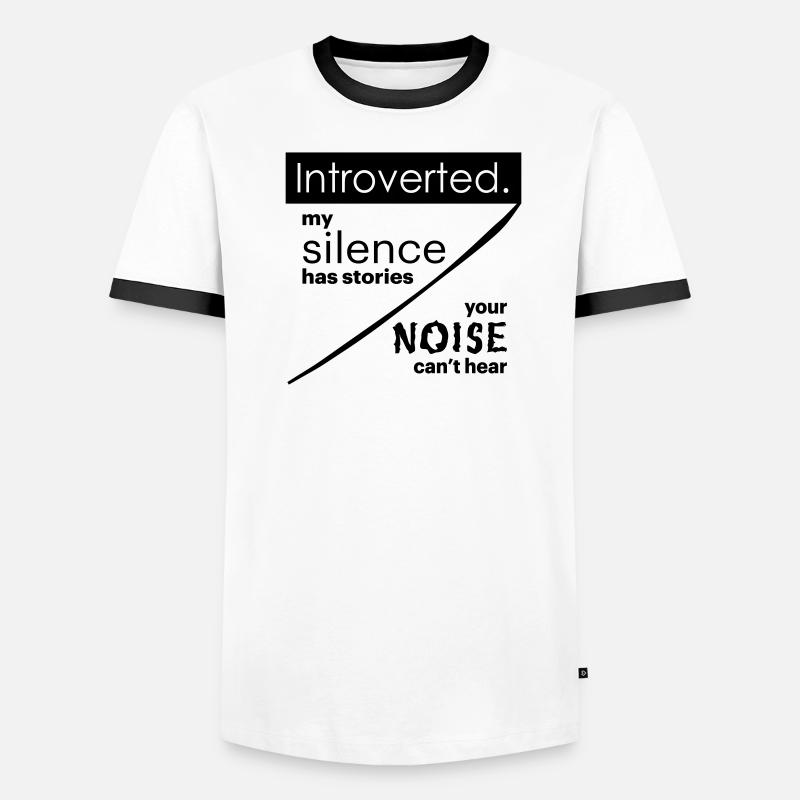 Introverti. Silence – bruit. T-shirt contrasté Homme