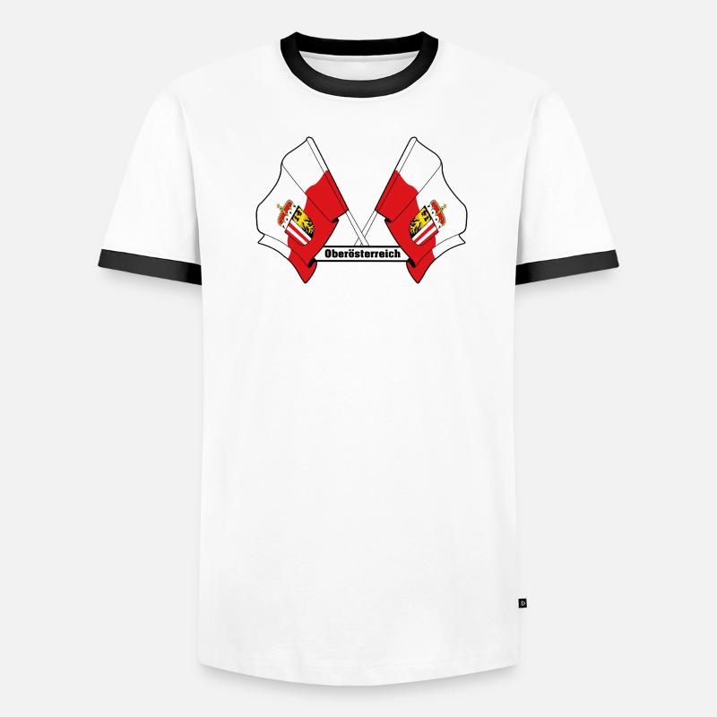 Upper Austria Flags with Name Men's Ringer Shirt