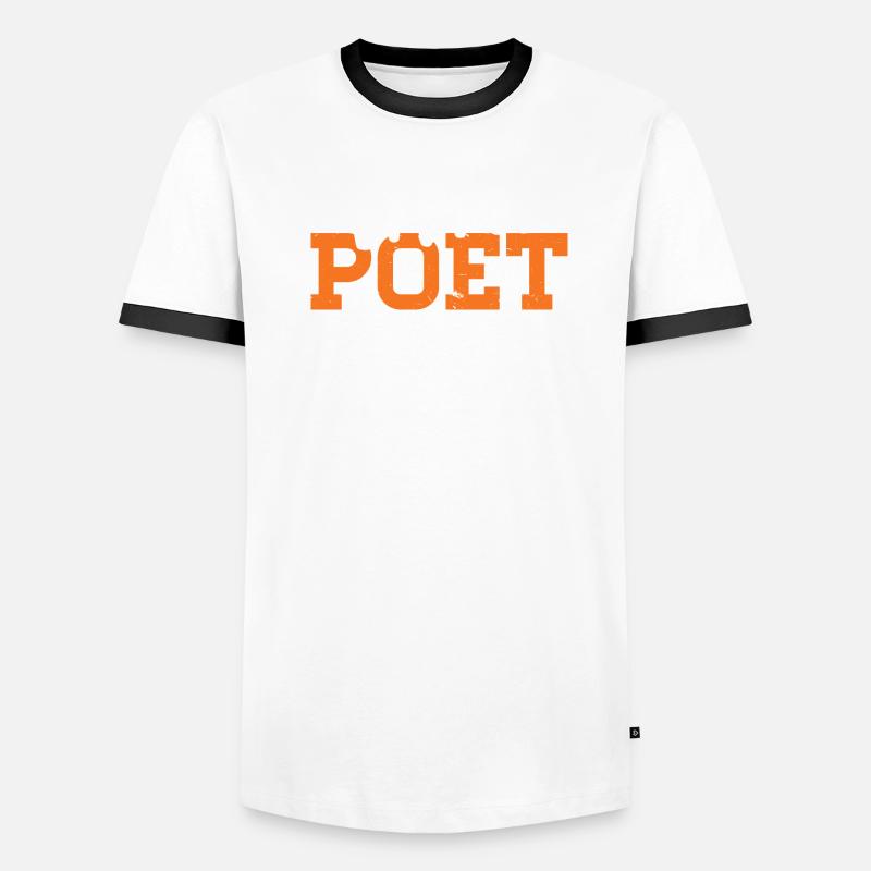 Conception typographique de poète badass T-shirt contrasté Homme
