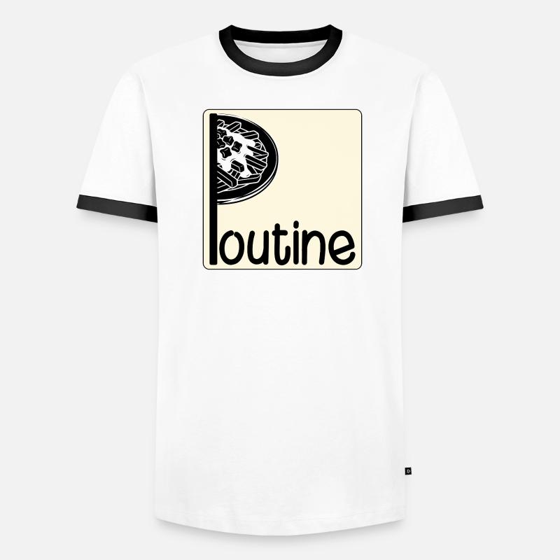 Kanada-kanadisches Gericht Poutine Männer Kontrast-T-Shirt