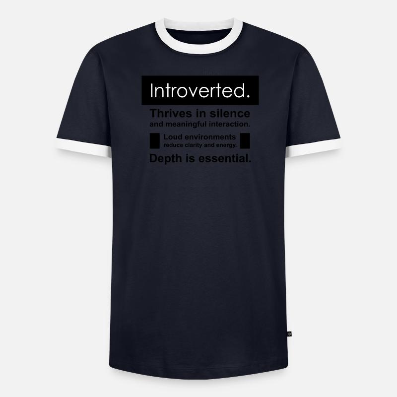 Introvertierter Männer Kontrast-T-Shirt