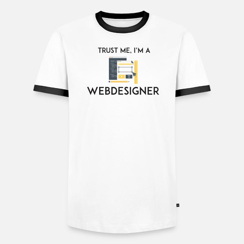 Vertrau mir, ich bin Webdesigner Männer Kontrast-T-Shirt