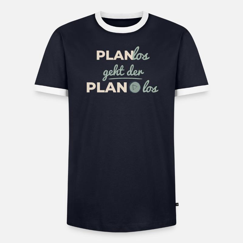 Le plan commence de façon désordonnée : Typographie scandinave beige T-shirt contrasté Homme