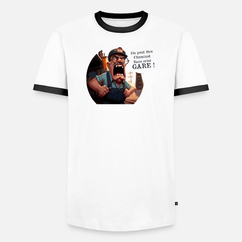 YOU CAN BE A RAILWAY WORKER WITHOUT WARNING! (train) Men's Ringer Shirt