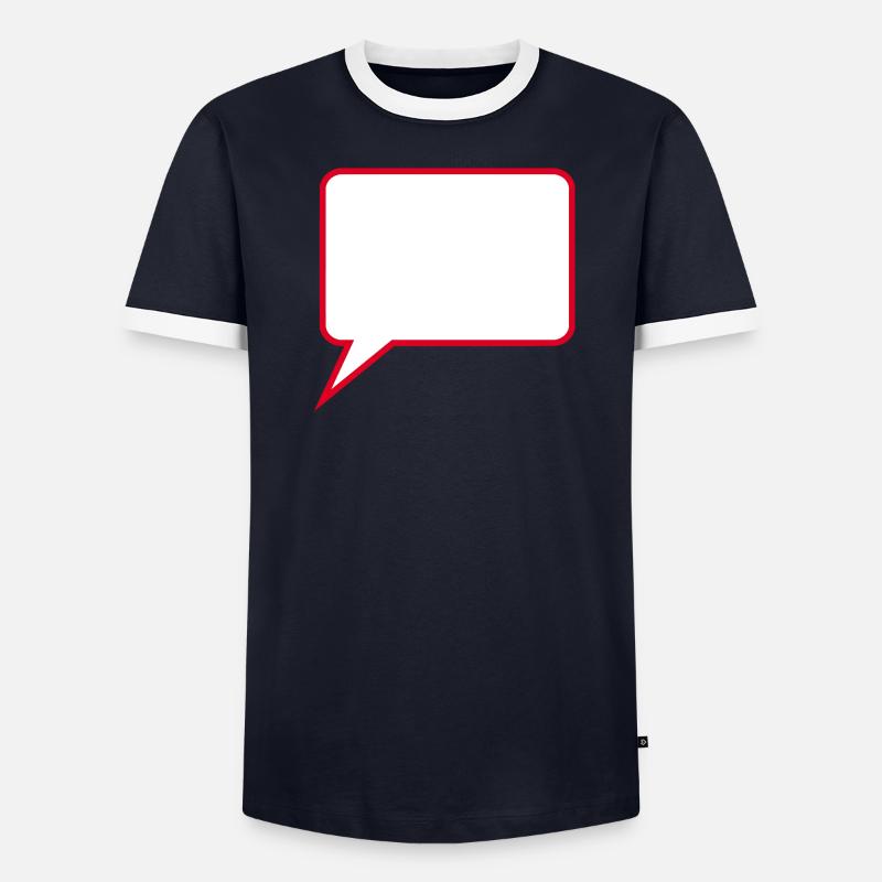 Personalize your own speech bubble comic - Men's Ringer Shirt - undefined