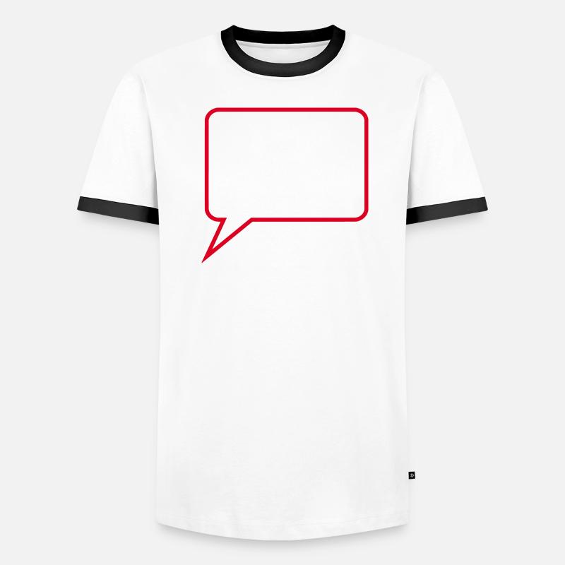 Personalize your own speech bubble comic Men's Ringer Shirt