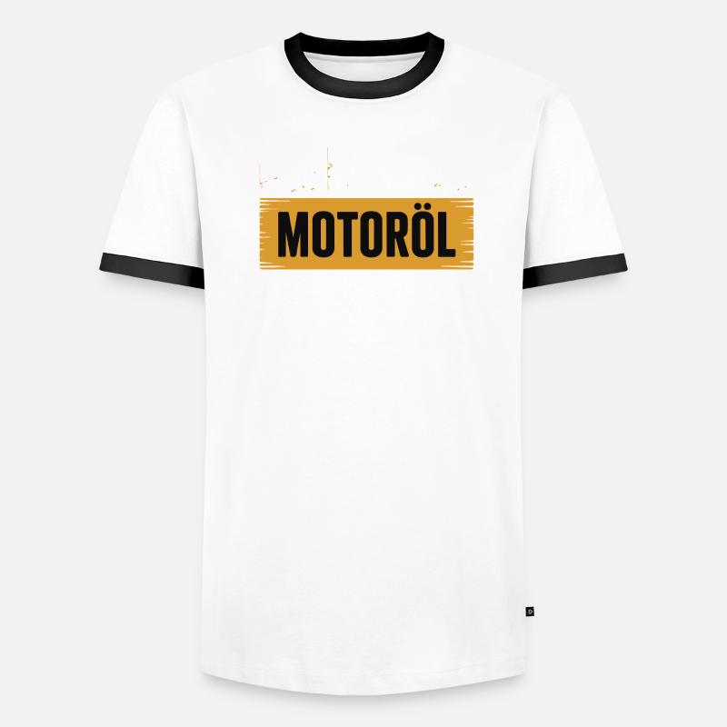 Blood Type Engine Oil Screwdriver Design Men's Ringer Shirt