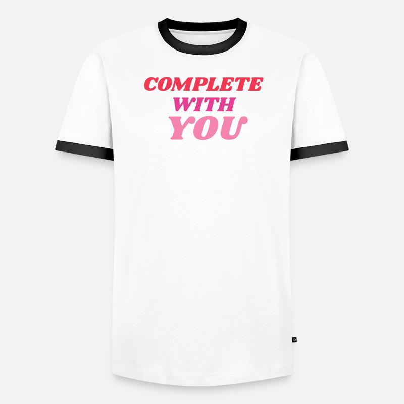 Déclaration romantique complète avec vous T-shirt contrasté Homme