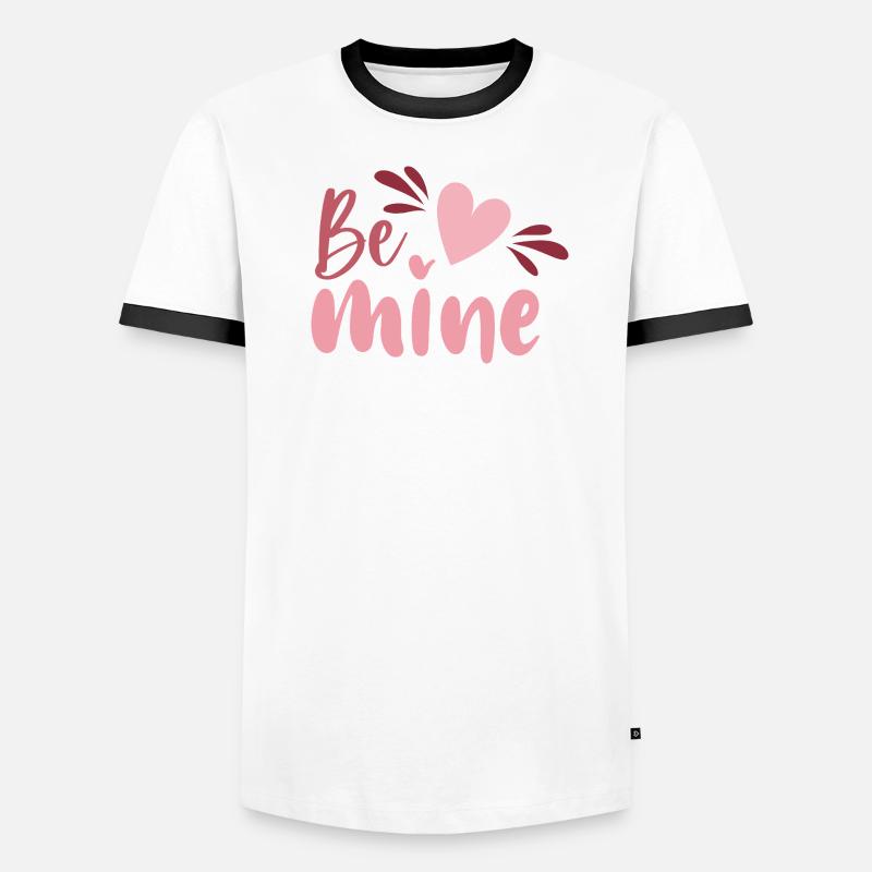 Be Mine Heart Script T-shirt contrasté Homme