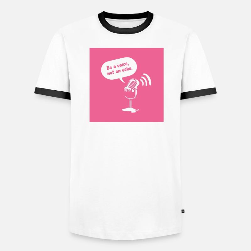 Sois une voix, pas un écho T-shirt contrasté Homme