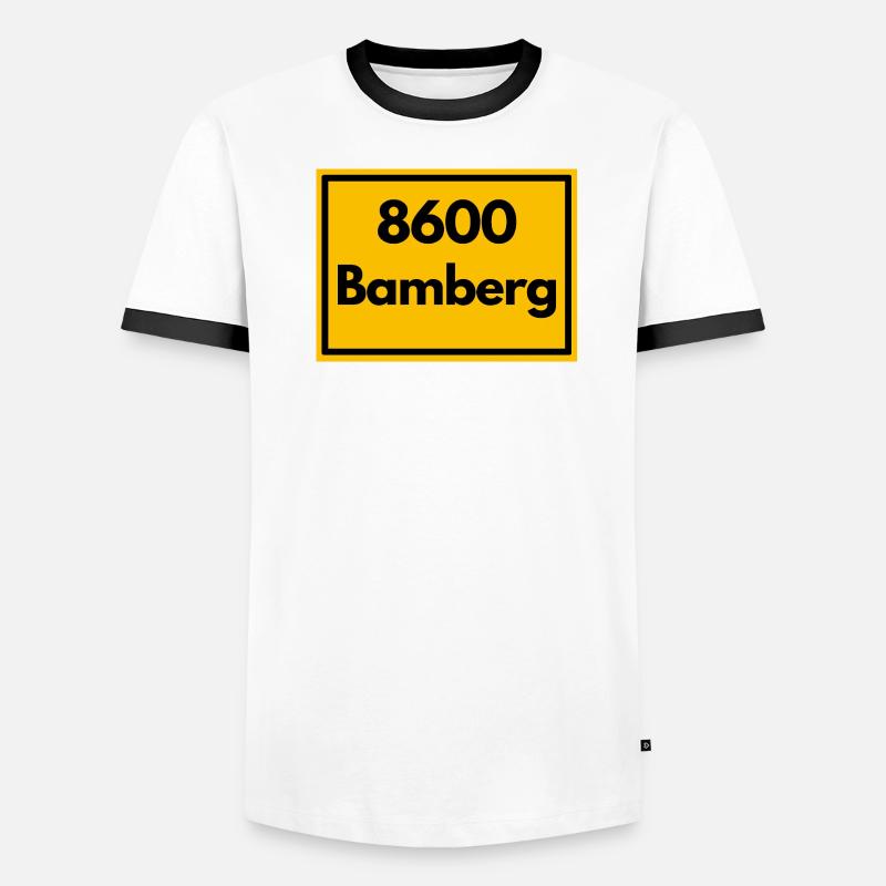 ANCIEN CODE POSTAL RETRO 8600 BAMBERG FRANKEN T-shirt contrasté Homme