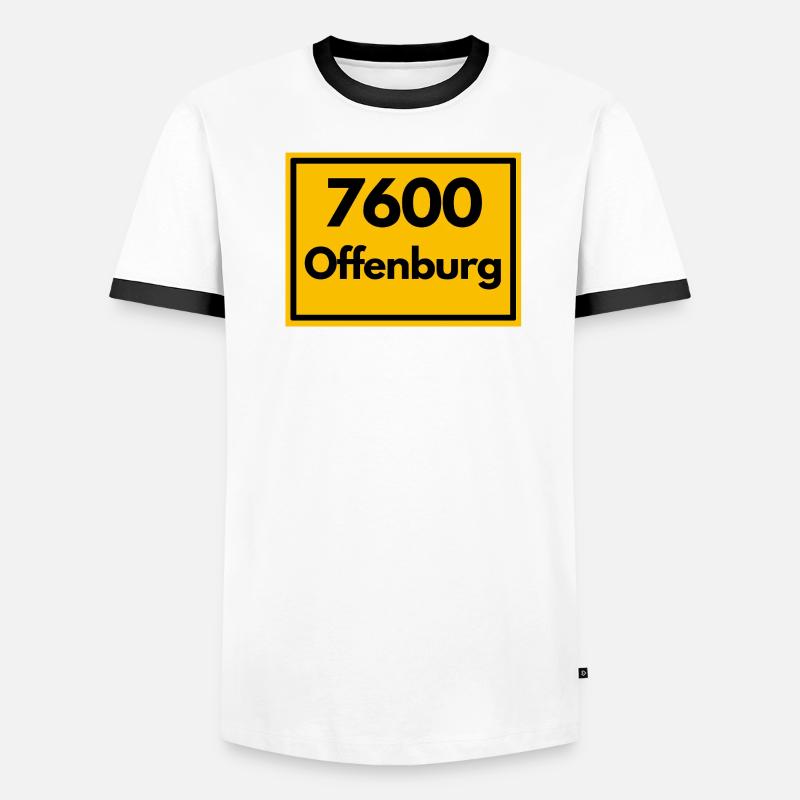 ANCIEN CODE POSTAL RETRO 7600 OFFENBURG T-shirt contrasté Homme