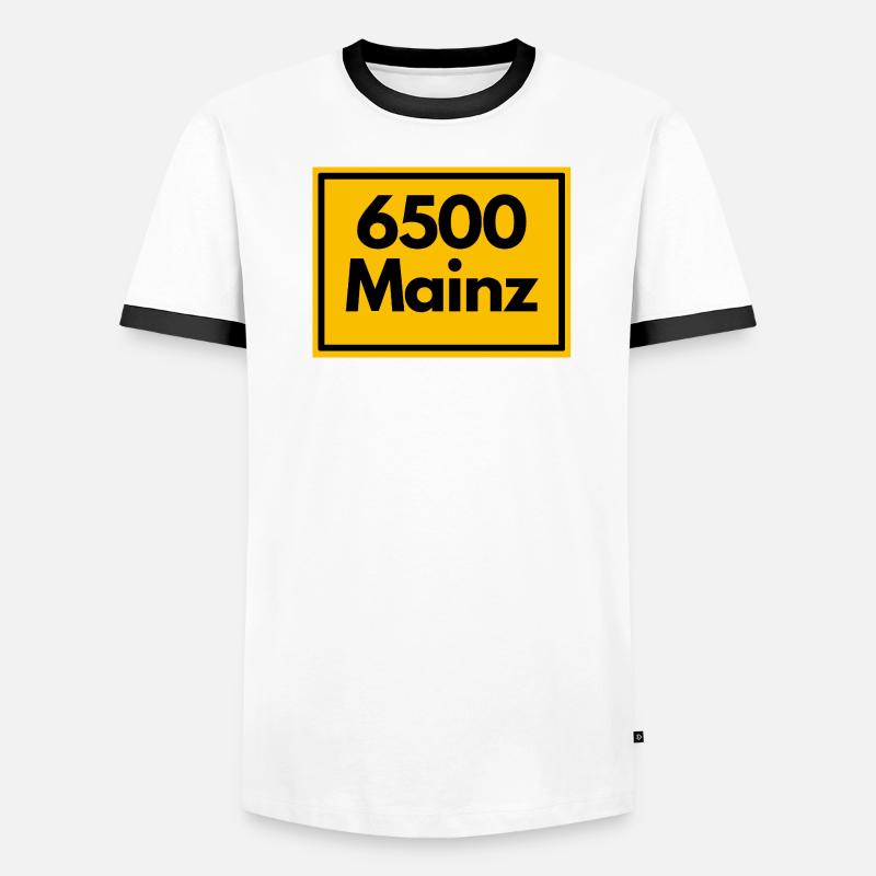 ANCIEN CODE POSTAL RETRO 6500 MAINZ MEEENZ T-shirt contrasté Homme