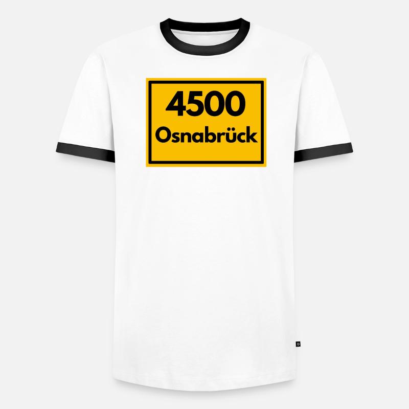 OLD POSTCODE POSTCODE 4500 OSNABRÜCK BÜRGERMEISTER Men's Ringer Shirt
