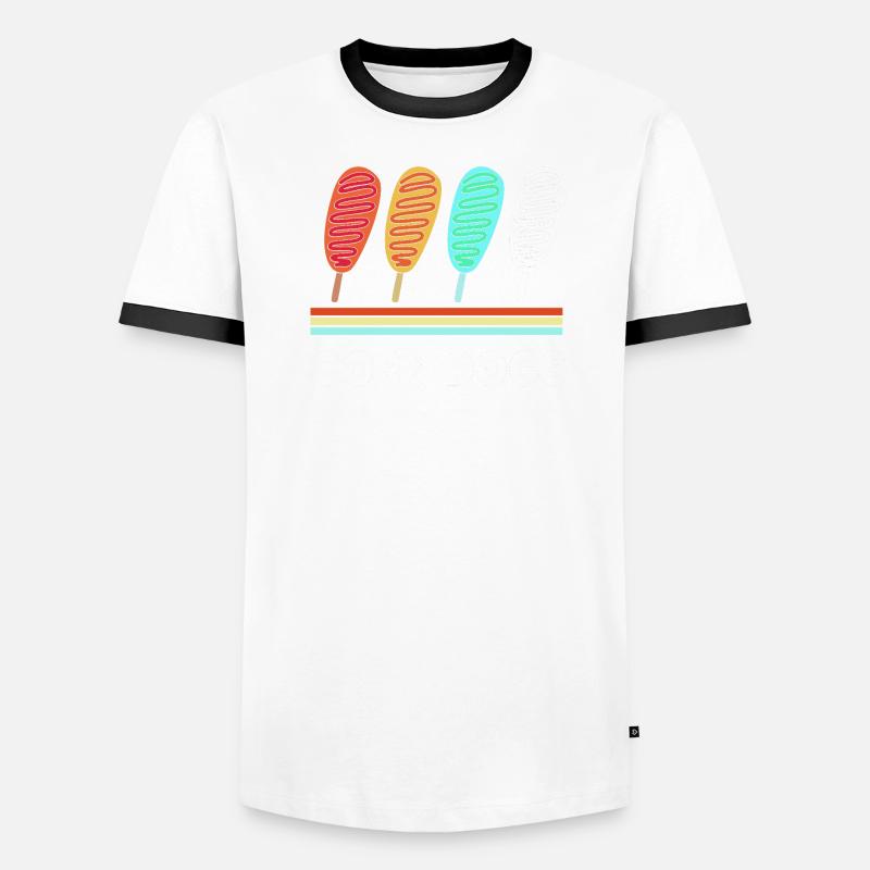 Corn Dog Männer Kontrast-T-Shirt