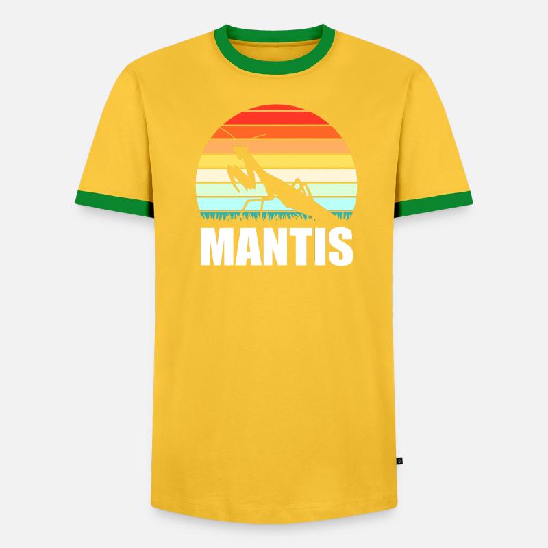 Mantis Gottesanbeter Gottesanbeterin - Männer Kontrast-T-Shirt - Kelly Green/Weiß